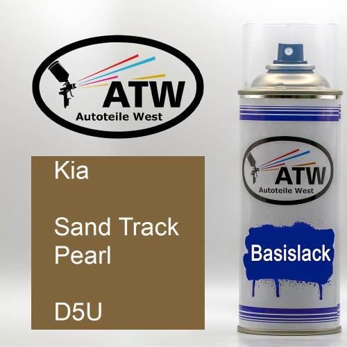 Kia, Sand Track Pearl, D5U: 400ml Sprühdose, von ATW Autoteile West.